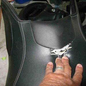 This is the OEM seat from BRP. It didn't last 3 months. I hope to recover something as it is a warrenty issue.