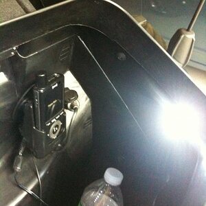 The right side LED pod. very bright to light up the trunk.