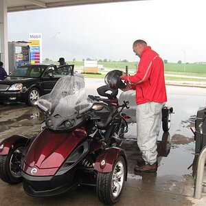 All wet and now gassed up too.  Boy did we get dumped on Sunday morning!