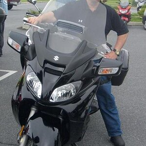 My Suzuki Burgman 650 Executive, May 2009.  Why can't Can Am or an after-market make a windscreen like that for the Spyder?