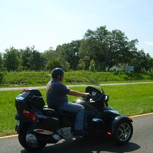 Wheeler wheeling along