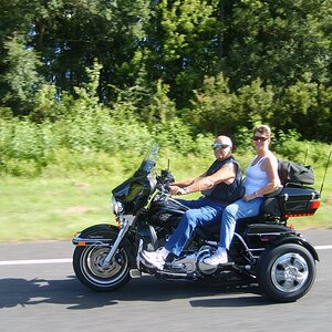 Jim and Barb on a Harley