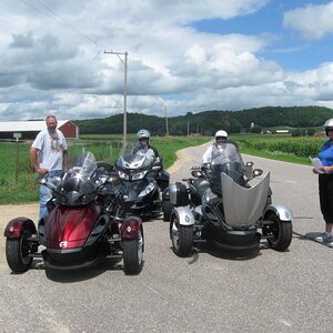 Saturdays ride with Butch, Ann, Joe, and Kelly.  Stopping to consult our map.