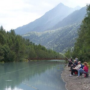 July 2010:  Fisherman on the Eklutna Tailrace.
