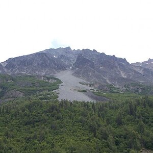July 2010:  Matanuska Glacier area--avalanche shoot