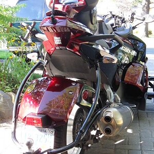 Rear view of new paint job.