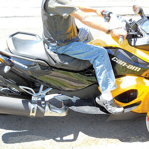 Heel method of braking.