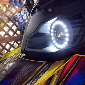 Side view of headlight ring