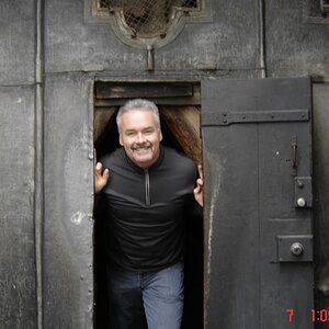 Me coming out of the bell tower at Notre Dame, Paris.