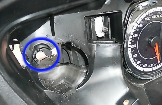 002 Plastic cut away to make space for LED's