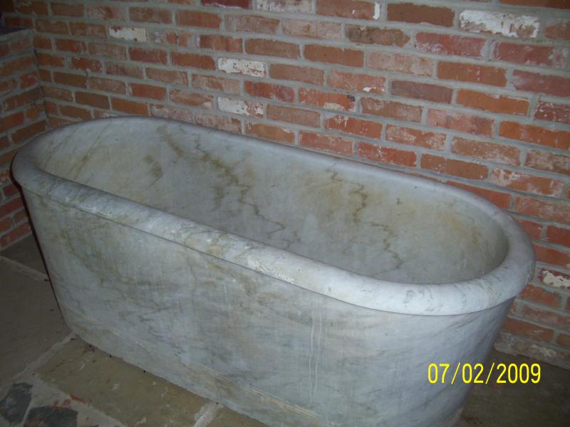 1,000 pound marble tub.