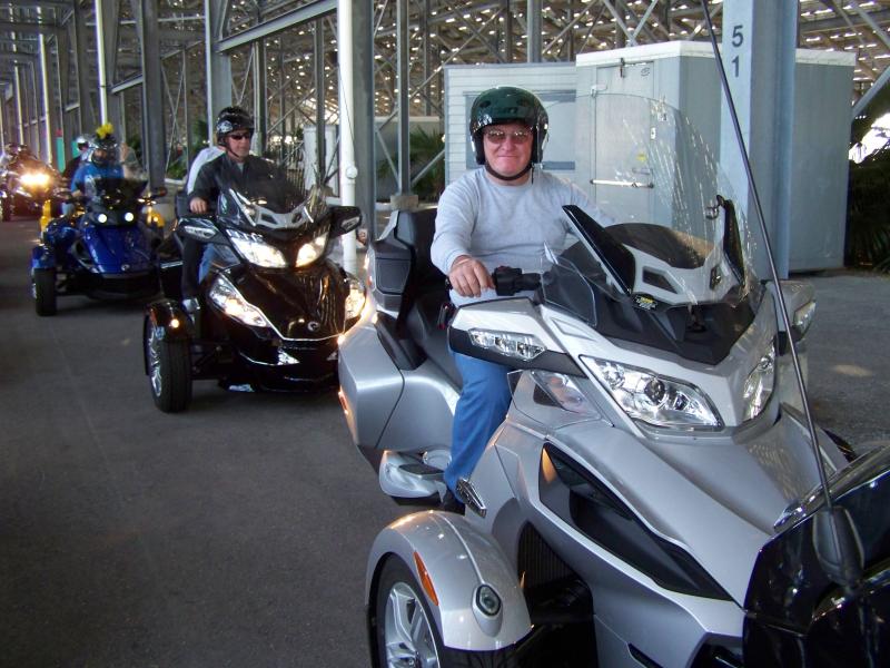 100 0724 Preparing to ride the Daytona Racetrack during Bikefest.