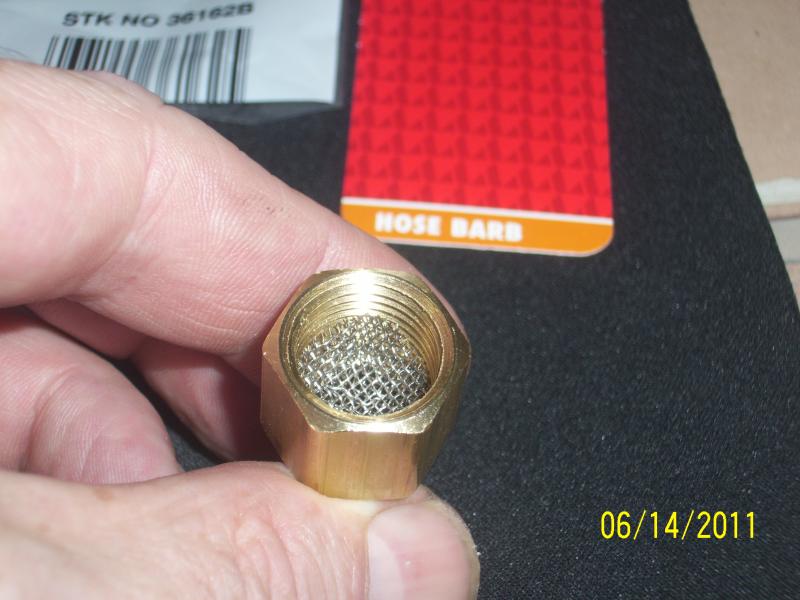 100 9958 I used 2 stainless airater screens, formed into a basket or (cap)