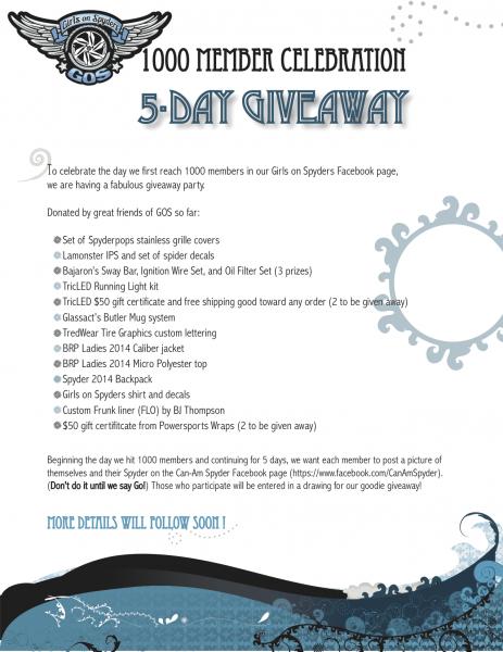 1000 Member Giveaway