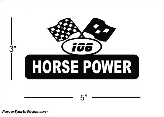 106 HP Decal 3"x5" For Spyders