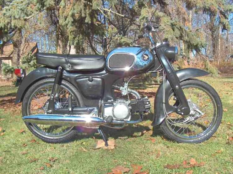 1963 Honda CA200 Touring 90
I rode a bike like this through high school, so I had to restore one.  This started as a sad basket case.  I did all the w