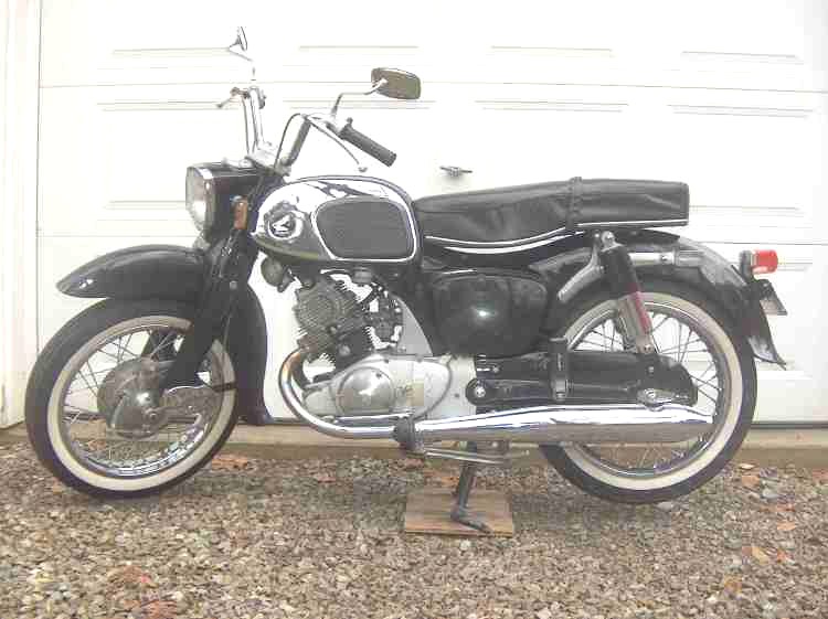 1963 Honda CA95 Benly Touring
I love the Benlys!  This was the late version of the touring model.  The CA95 was 150 cc, but also available as a C92 at
