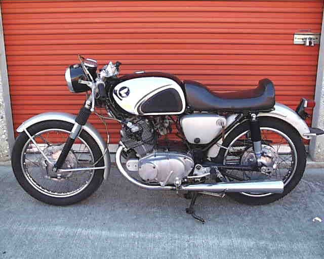 1964 Honda CB77 Superhawk
The 'Road Chickens' are great Hondas.  This one was an AHRMA racer.  I have since traded the megs for mufflers and installed
