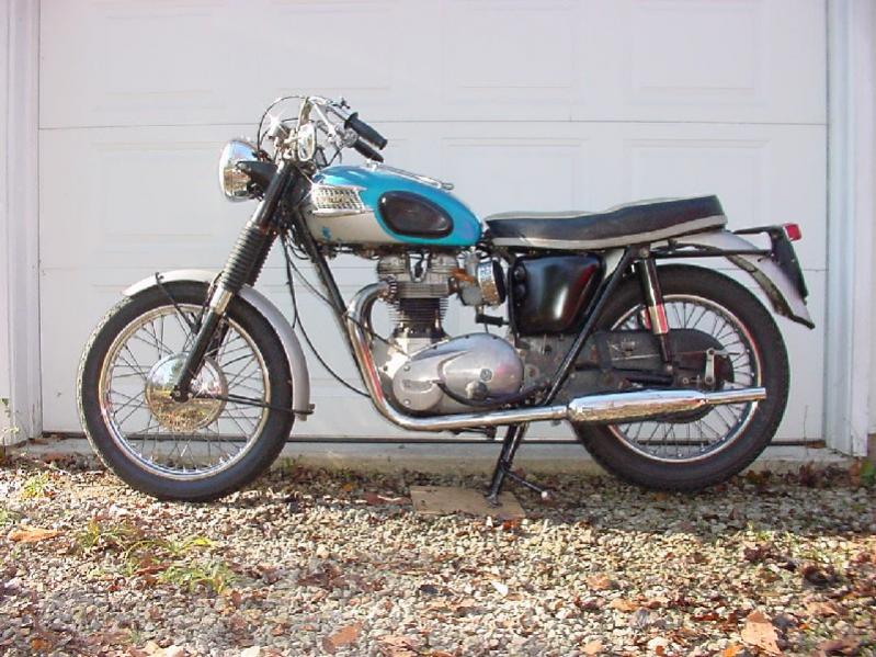 1965 Triumph T120R Bonneville
Delightful old leaker!  All original, never restored, modified, or refurbished.  I have had a bunch of Triumphs in my li