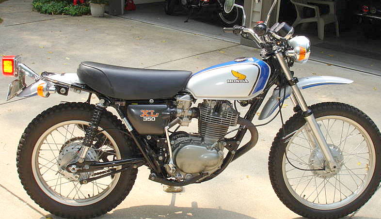1974 Honda XL350 Blue and Silver