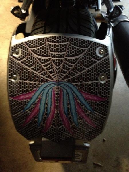 2009 SM5 Silver Spyder with custom www.powersportswraps.com skin.  Rear fender.