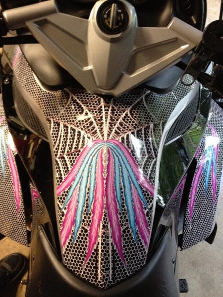 2009 SM5 Silver Spyder with custom www.powersportswraps.com skin.  The dash.