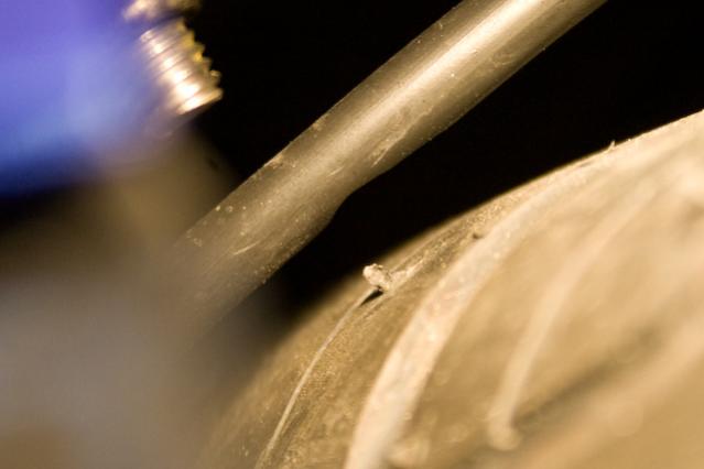 2010RSspyder TailLightWireChafe 4 - The chafe in the taillight from the rear tire