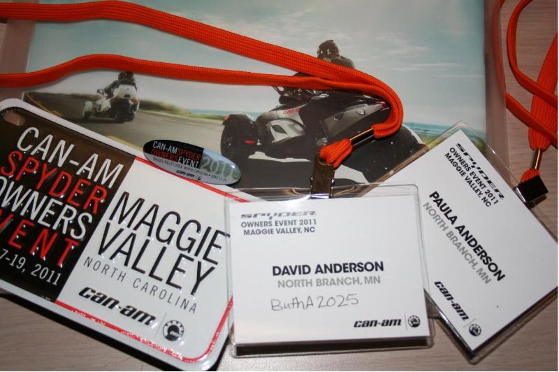 2011 Spyder Owner's Event package