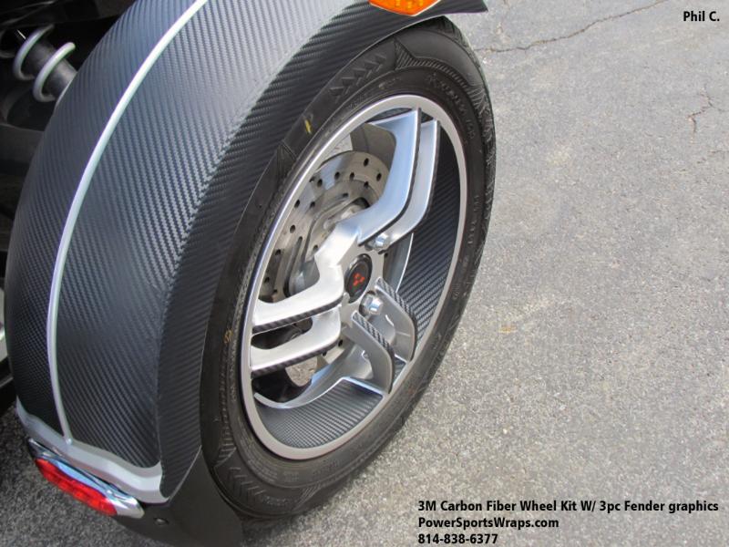 3M Carbon Fiber RS fender- pre-cut 3 piece kit by: powersportswraps.com