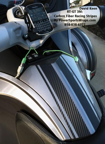 3M carbon fiber  Sergeb RT Glove box stripes.