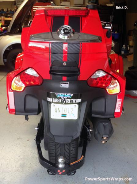 3M CF Rear bag stripes - Carbon Fiber racing stripes.