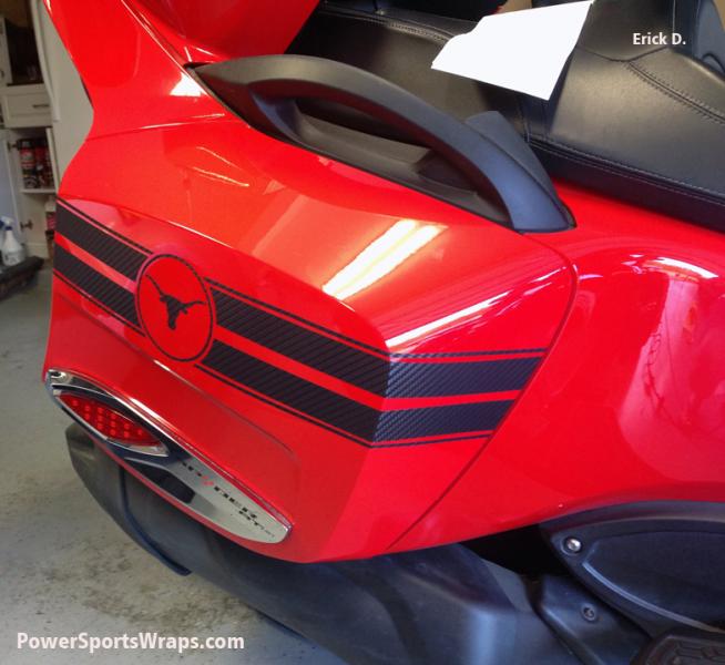 3M CF saddle bag stripes- custom designed for our customer.  We can create just what you want.  814-8686377