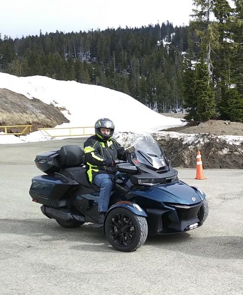 5 weeks owned and 4500 km riding. Still snow on the hills.