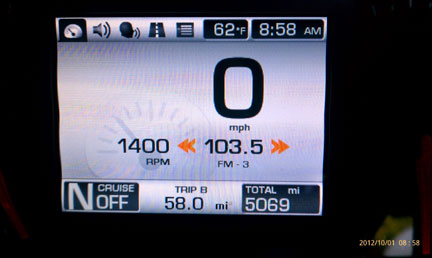 5069 miles on 30 Sep 2012