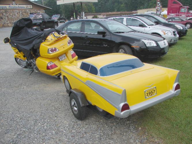 57 Chev trailer on a Wing at Murphy flea market