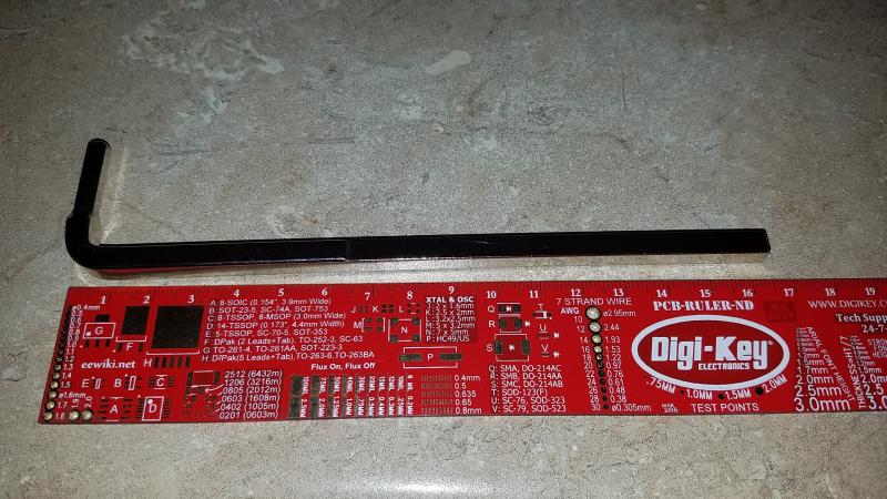 5mm Allen wrench in toolkit