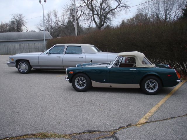 "76 caddy, "72MG midget