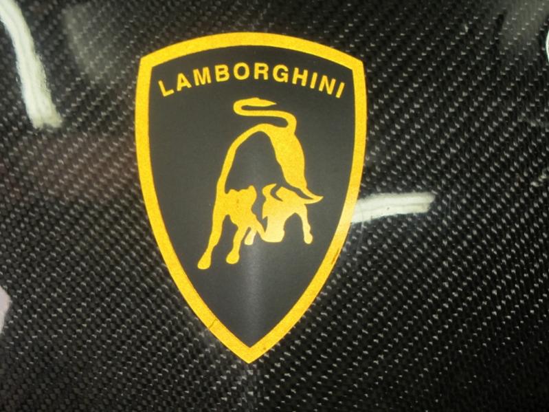 A reflective Lambo decal on the Bestem Carbon Fiber Fender