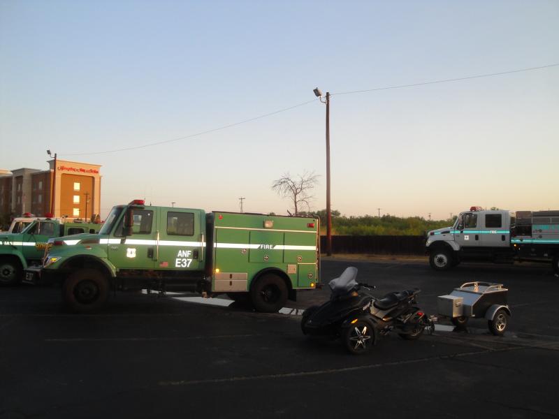 Abilene, TX - Fire Fighting rigs in the parking lot