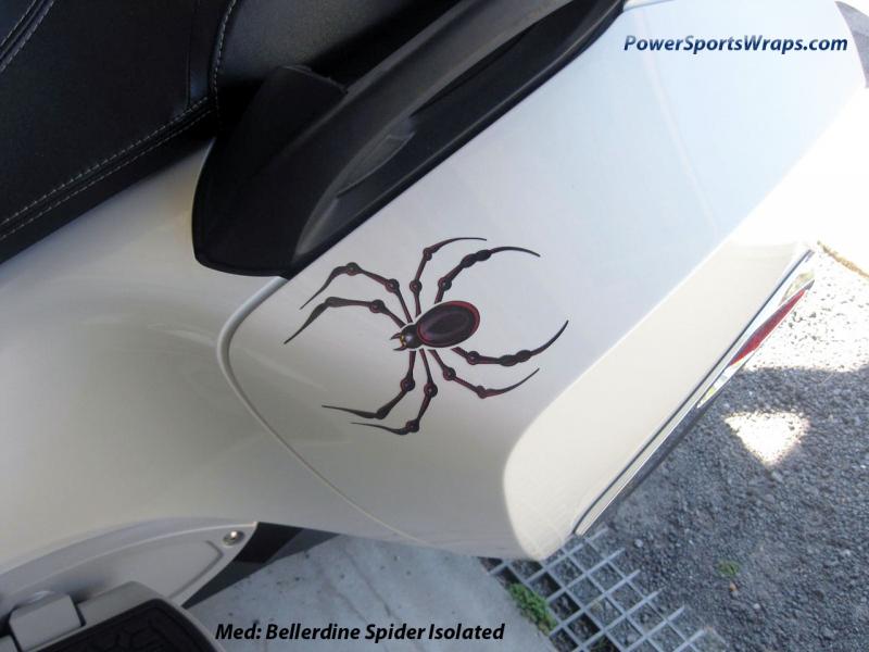 Add a new look to your Spyder by adding our new Bellerdine Isolated shaped decal to your machine.