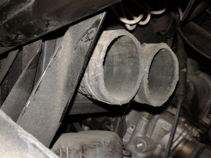 After shortening the rubber " snorkels " ...this is what they should look like