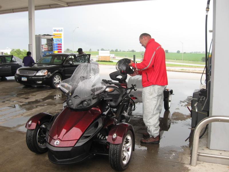 All wet and now gassed up too.  Boy did we get dumped on Sunday morning!