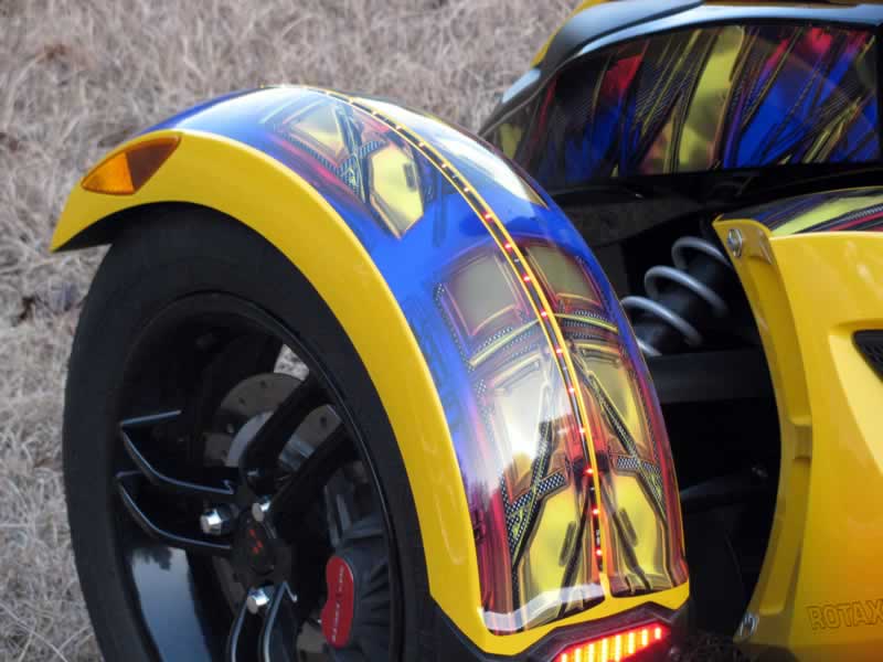 Amber/red dual color Tric Fenderz