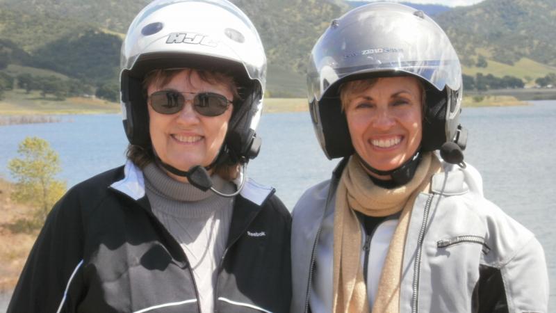 April - Lake Berryessa ride - Donna & Patsy