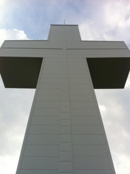 At the foot of Bald Knob Cross.