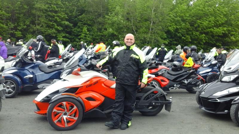 Audax (Spyder ST-S 2015) and I in Valcourt  2017 for BRP 10th  Anniversary.