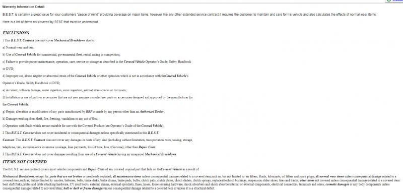 B.E.S.T. Contract Exclusions