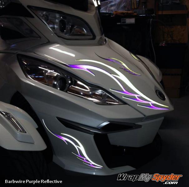 barbwire 101 Purple reflective graphics kit