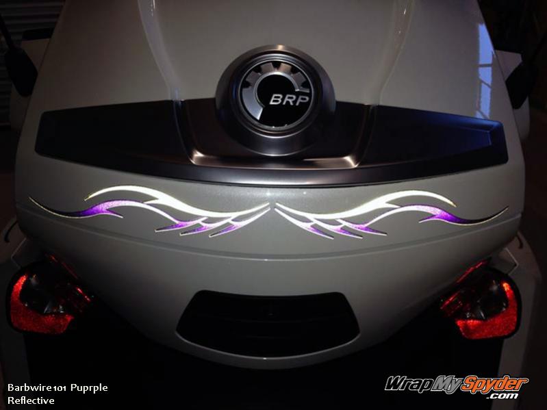 barbwire 101 purple reflective RT back bar