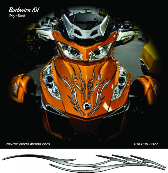 Barbwire 101 Sil Blk:  Available with assorted pieces you choose what areas of the machine you would like to enhance. This kit as seen here $109.00 Fr